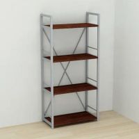 Этажерка 4/60 Ferrum-decor Серии Коннект 120x60x28 серый ДСП Венге 16мм (FRD-105544)