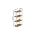 Етажерка 4/60 Ferrum-decor Серії Коннект 120x60x28 білий ДСП Дуб Артизан 16мм (FRD-104244)
