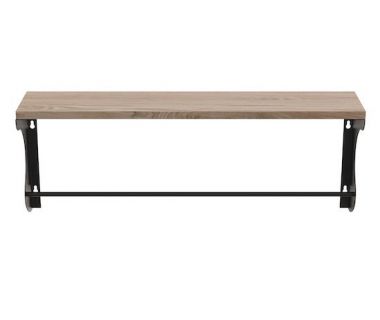 Полка настенная Ferrum-decor Юзибы 270x700x150 металл Черный ДСП Артизан 16 мм (FRD-102696)