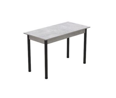Стол кухонный Ferrum-decor Бенита 75x120x80 Черный ДСП Бетон 16мм (FRD-105572)