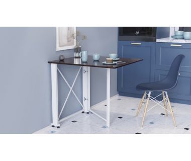 Стіл-книга трансформер Оріон 1 Ferrum-decor 750x810x730 Білий метал ДСП Венге Магія 16 мм (FRD-105425)