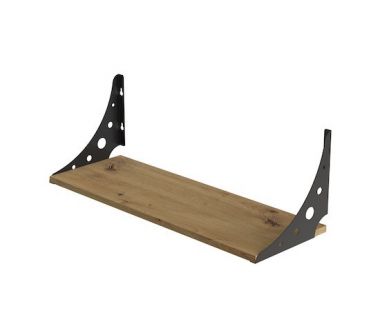 Полка настенная Ferrum-decor Ханди 2 240x500x240 металл Черный ДСП Дуб Артизан 16 мм (FRD-102559)