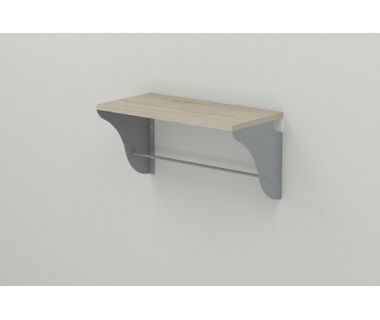 Настінна полиця Ferrum-decor Комфі 260x600x240 метал Сірий ДСП Сонома 16 мм (FRD-102754)