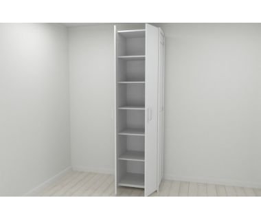 Шкаф Гардероб Уни секция 7 серии Конект Ferrum-decor 220x60x50см Белый металл ДСП Белый 16 мм (FRD-104567) Шкаф Гардероб Уни секция 7 серии Конект Ferrum-decor 220x60x50см Белый металл ДСП Белый 16 мм (FRD-104567)