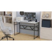 Компьютерный стол Ferrum-decor Райан 75x100x70 черный ДСП Белый 16мм (FRD-103701)