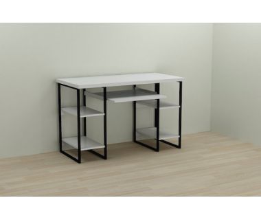 Комп'ютерний стіл Ferrum-decor Тім 75x120x60 чорний ДСП Білий 32мм (FRD-103955)