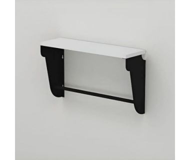 Настінна полиця Ferrum-decor Світ 300x600x150 метал Чорний ДСП Білий 16 мм (FRD-102800)