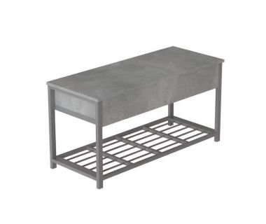 Банкетка з ящиком Ferrum-decor Дрейк 2 550x1200x400 метал Сірий ДСП Бетон 16 мм (FRD-103086) Банкетка з ящиком Ferrum-decor Дрейк 2 550x1200x400 метал Сірий ДСП Бетон 16 мм (FRD-103086)