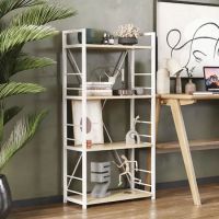 Етажерка 4/60 Ferrum-decor Серії Коннект 120x60x28 білий ДСП Дуб Сонома 16мм (FRD-104245)