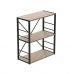 Етажерка 3/60 Ferrum-decor Серії Коннект 73x60x28 чорний ДСП Дуб Артизан 16мм (FRD-104255)