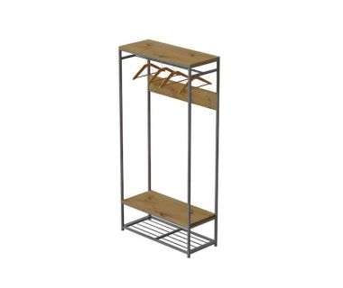 Вешалка напольная Ferrum-decor Трелис 15 180x90x38 серый ДСП Дуб Артизан 16мм (FRD-104375) Вешалка напольная Ferrum-decor Трелис 15 180x90x38 серый ДСП Дуб Артизан 16мм (FRD-104375)