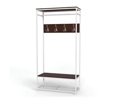 Вешалка напольная Ferrum-decor Трелис 15 180x90x38 белый ДСП Венге 16мм (FRD-105513)