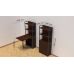 Стіл книга з етажеркою Практик 2 Ferrum-decor 1555x640x990 Чорний метал ДСП Венге Магія 16 мм (FRD-105393)