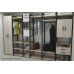 Шкаф Гардероб Уни секция 7 серии Конект Ferrum-decor 220x60x50см Черный металл ДСП Дуб Сонома 16 мм (FRD-104561)