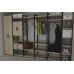 Шкаф Гардероб Уни секция 7 серии Конект Ferrum-decor 220x60x50см Черный металл ДСП Дуб Сонома 16 мм (FRD-104561)