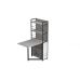 Стіл книга з етажеркою Практик 2 Ferrum-decor 1555x640x990 Чорний метал ДСП Бетон 16 мм (FRD-104631)