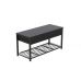 Банкетка с ящиком Дрейк 1 550x1000x400 металл Черный ДСП Сосна Кембра 16мм FRD-103047