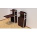 Стол книга с этажеркой Практик 1 Ferrum-decor 1200x640x990 Белый металл ДСП Венге Магия 16 мм (FRD-105390)