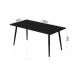 Стіл журнальний Монтана Ferrum-decor 45x100x50 Чорний метал ДСП Сосна Кембра 16 мм (FRD-106712)