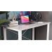 Письменный стол Ferrum-decor Драйв 750x1000x600 Белый металл ДСП Бетон 32 мм (FRD-103316)