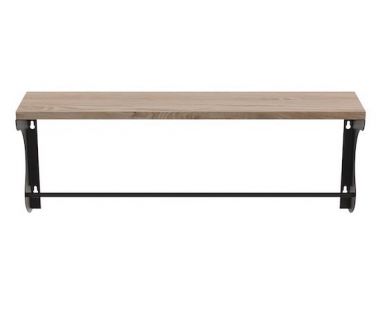 Полиця настінна Ferrum-decor Юзіби 270x600x150 метал Чорний ДСП Артизан 16 мм (FRD-102675)