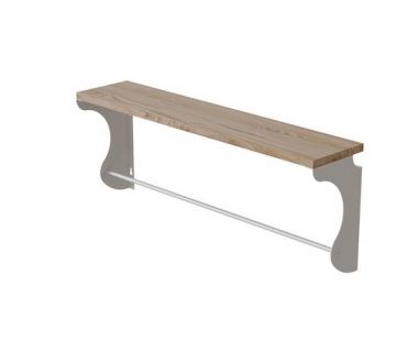 Полиця настінна Ferrum-decor Юзіби 270x600x150 метал Білий ДСП Артизан 16 мм (FRD-102682)