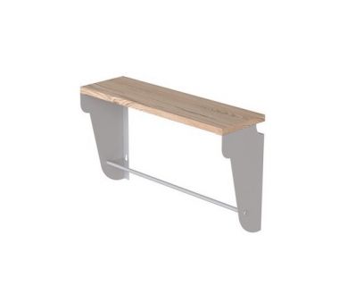Полка настенная Ferrum-decor Мир 300x700x150 металл Белый ДСП Артизан 16 мм (FRD-102829)