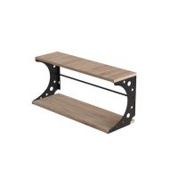 Настінна полиця Ferrum-decor Букін 330x500x240 метал Чорний ДСП Артизан 16 мм (FRD-102843)