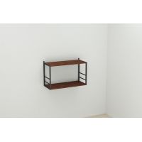 Книжная полка универсальная Ferrum-decor Стим 1 38x63x26 черный ДСП Венге 16мм (FRD-106177)