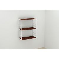 Книжкова полиця універсальна Ferrum-decor Стім 2 74x63x26 білий ДСП Венге 16мм (FRD-106174)