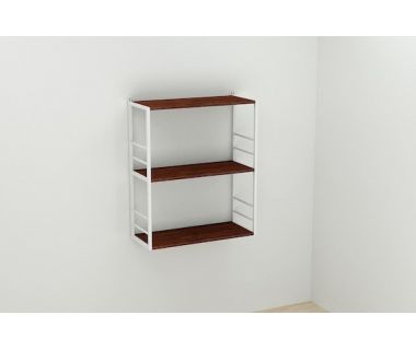 Книжкова полиця універсальна Ferrum-decor Стім 2 74x63x26 білий ДСП Венге 16мм (FRD-106174)