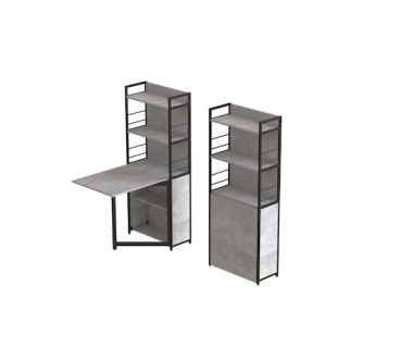 Стол книга с этажеркой Практик 2 Ferrum-decor 1555x640x990 Черный металл ДСП Бетон 16 мм (FRD-104631) Стол книга с этажеркой Практик 2 Ferrum-decor 1555x640x990 Черный металл ДСП Бетон 16 мм (FRD-104631)