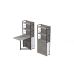 Стіл книга з етажеркою Практик 2 Ferrum-decor 1555x640x990 Чорний метал ДСП Бетон 16 мм (FRD-104631)