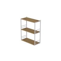 Книжная полка универсальная Ferrum-decor Стим 2 74x63x26 белый ДСП Дуб Артизан 16мм (FRD-104111)