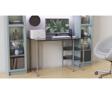 Комп'ютерний стіл Кевін 75x140x60 сірий ДСП Сосна Кембра 16мм FRD-101733