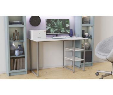 Комп'ютерний стіл Ferrum-decor Кевін 75x140x60 сірий ДСП Білий 16мм (FRD-101729)