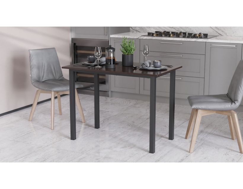 Стіл універсальний Knap Ferrum-decor 750x1200x700 Чорний метал ДСП Венге Магія 16 мм (FRD-106372)