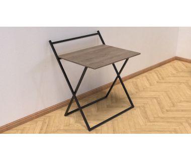 Стіл трансформер Компакт 1 Ferrum-decor 750x790x720 Чорний метал ДСП Дуб Сонома Трюфель 16 мм (FRD-104680)