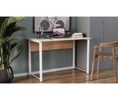 Комп'ютерний стіл Ferrum-decor Курт 75x120x70 білий ДСП Дуб Артізан 16мм (FRD-102239)