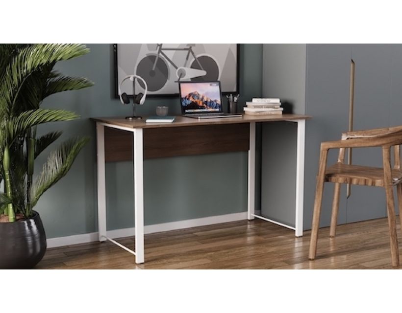 Компьютерный стол Ferrum-decor Курт 75x100x60 белый ДСП Дуб Сонома Труфель 16мм (FRD-102198)