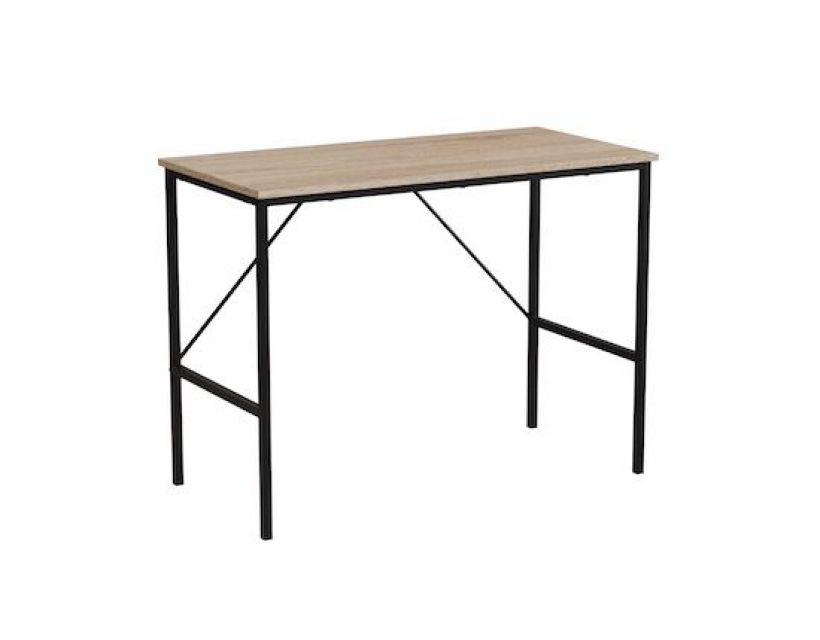 Письмовий стіл TIME Тайм Ferrum-decor 750x1000x500 Чорний метал ДСП Дуб Сонома 16 мм (FRD-104867)
