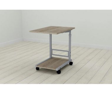 Стіл приставний Ferrum-decor Френа 62x40x60 метал Сірий ДСП Дуб Сонома Трюфель 16мм (FRD-102523)