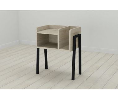 Тумба модульна Ferrum-decor Амелі 540x450x320 метал Чорний ДСП Сонома 16 мм (FRD-103007)