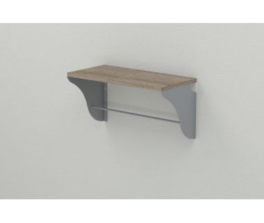 Настінна полиця Ferrum-decor Комфі 260x600x240 метал Сірий ДСП Сонома Трюфель 16 мм (FRD-102755)