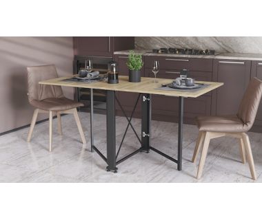Стол-книга трансформер Орион 2 Ferrum-decor 750x1520x730 Черный металл ДСП Дуб Сонома 16 мм (FRD-104586) Стол-книга трансформер Орион 2 Ferrum-decor 750x1520x730 Черный металл ДСП Дуб Сонома 16 мм (FRD-104586)
