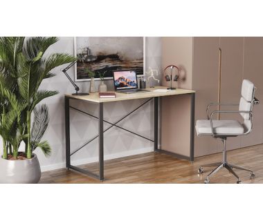 Письмовий стіл Ferrum-decor Серії Коннект 75x120x600 чорний ДСП Дуб Сонома 16мм (FRD-104204)