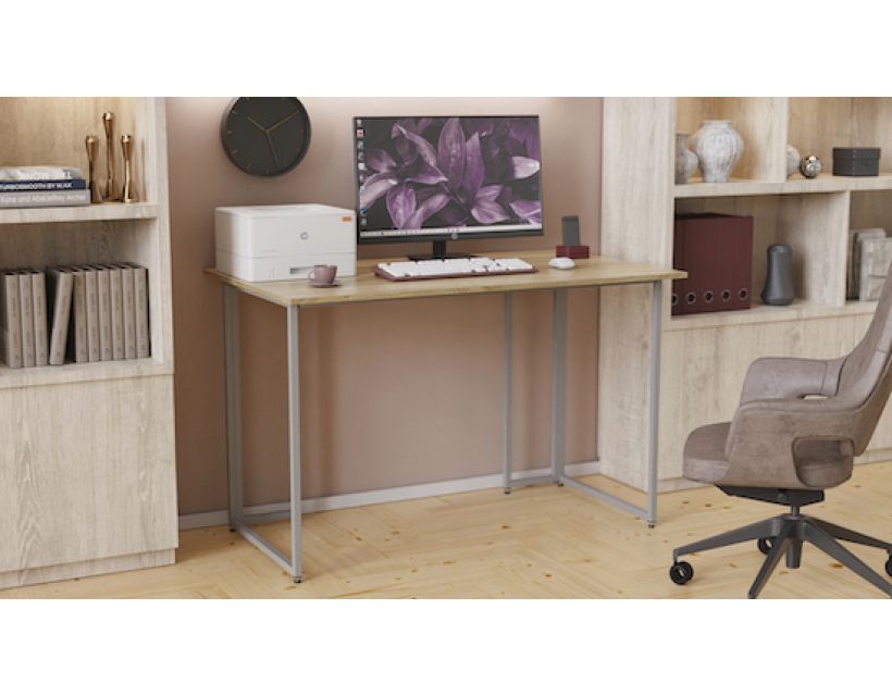 Комп'ютерний стіл Ferrum-decor Ханна 75x120x70 сірий ДСП Дуб Сонома 16мм (FRD-101432)