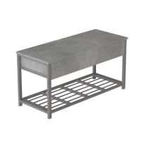 Банкетка з ящиком Ferrum-decor Дрейк 2 550x1200x400 метал Сірий ДСП Бетон 16 мм (FRD-103086)