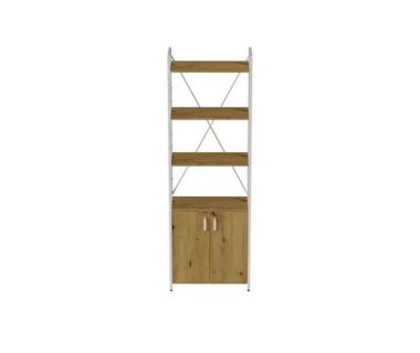 Этажерка 4/60 Ferrum-decor Серии Конект с тумбой 179x60x28 Белый ДСП Артизан (FRD-104496)