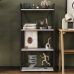 Этажерка 4/60 Ferrum-decor Серии Коннект 120x60x28 черный ДСП Бетон 16мм (FRD-105552)